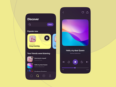 Music player concept dailyui design mobile ui ux