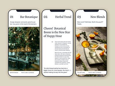 Bar Botanique Visual Concept accessibility alcohol app bar booze botanic drinks coctails composition graphic design greenhouse healthy lifestyle herbal ios layout non alcoholic restaurant spirits trend ui wellness