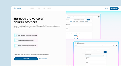 Landing page sections b2b landing page saas ui ux