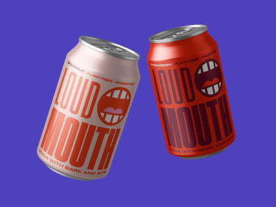 Loud Mouth, Natural Soda with Bark AND Bite 1 branding design graphic design illustration packaging soda