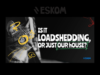 Ah... Loadshedding billboard branding comedy contrast design electricity eskom graphic design identitu loadshedding logo parody poster south african vector
