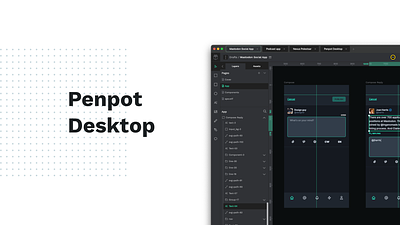 Penpot Desktop Promo #2 (Light/Dark) branding design graphics mac macos protoyping tabs ui