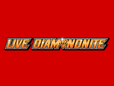 Live Diamondnite Text Treatment diamond fire graphic design logo text treatment typography