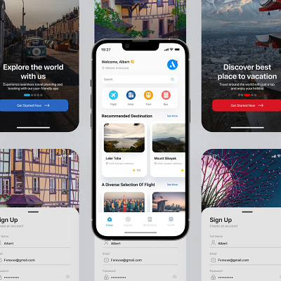 Travel App app branding graphic design ui ux