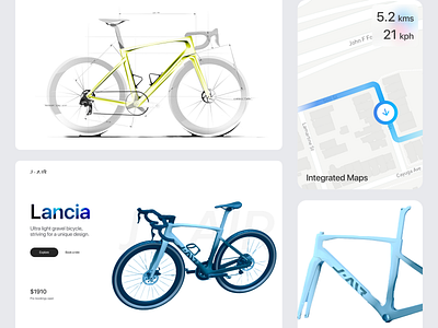 J - Air Lancia Bicycle app design bicycle design figma framer mobile design product design ui ui design uiux design user experience user interface ux ux design web design website design