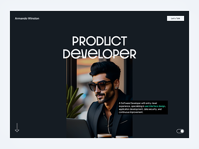 Product Developer Portfolio about ai dark developer echo echo design echodesign hero hero section minimal minimal layout personal personal website portfolio portfolio website product developer simple simple layout web design webdesign