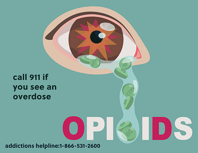 Opioid Crisis and Overdose Awareness design graphic design illustration typography vector