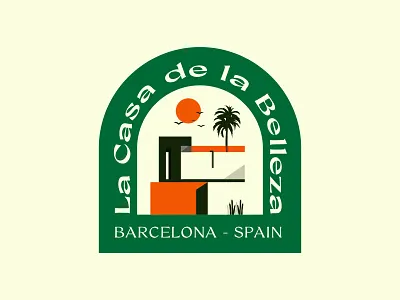 Minimalist House 2d architecture barcelona building casa design flat home hotel house icon illustration minimal modern poster property real estate realtor spain ui