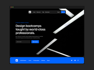 Dextra Concept branding dark dark mode design font graphic design hero landing page logo minimalist mockup navbar typography ui ux vector web webpage