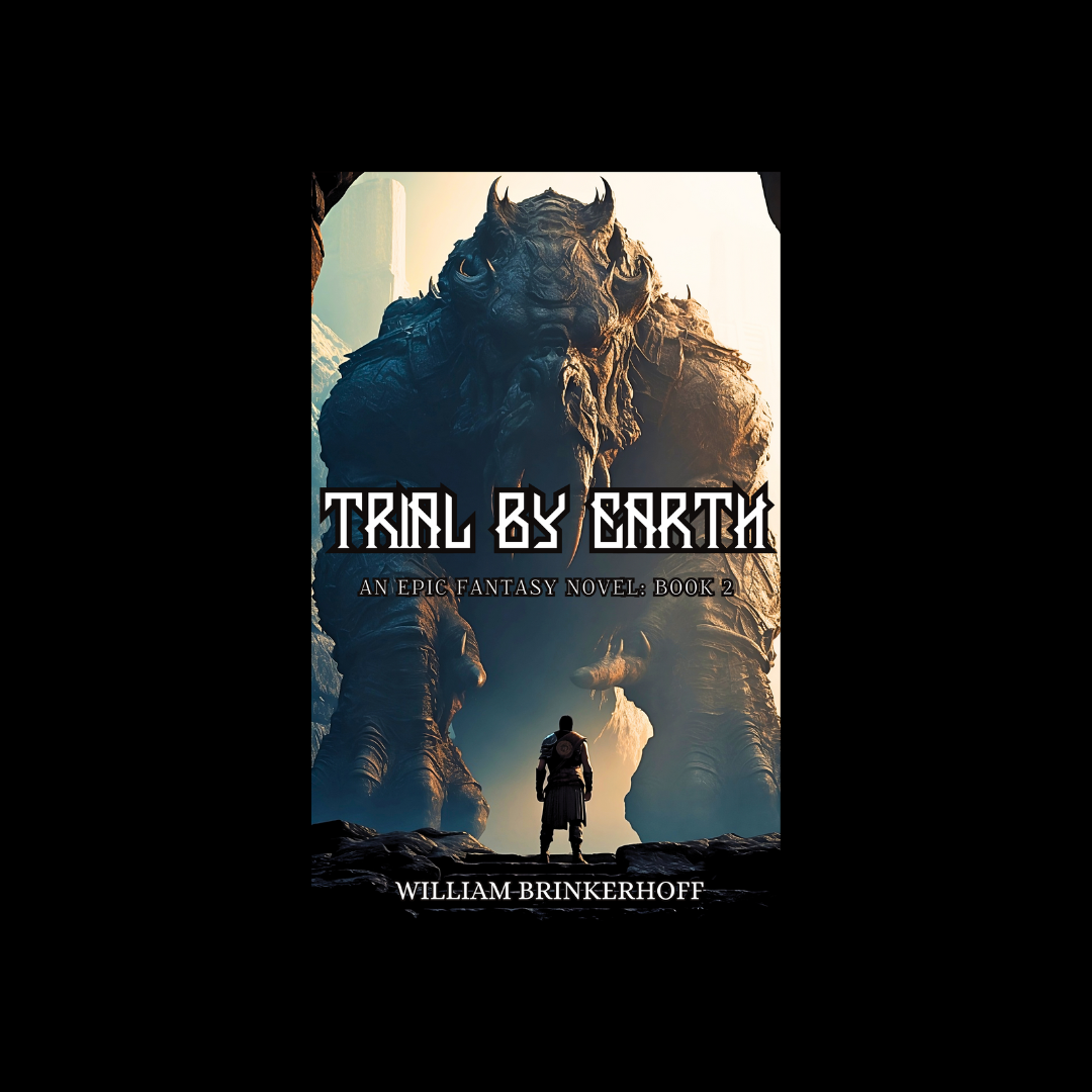 Book Cover Design - Trial By Earth ai book cover design fantasy fiction typography