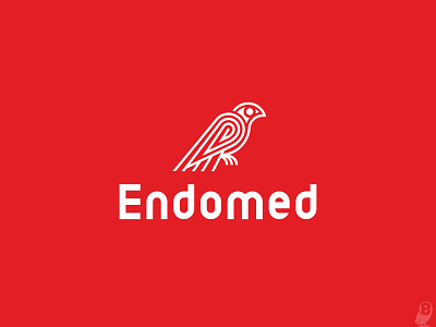 Endomed brand branding endomed endoscopy falcon logo logodesign logotype medical minimalism sign symbol