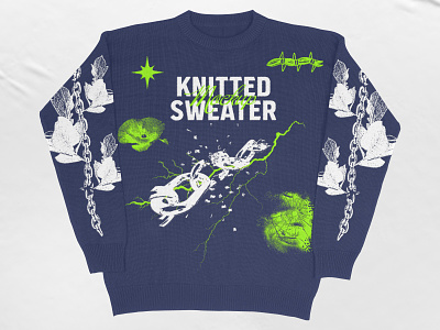 Knitted Sweater - Mockup (Front) apparel mockup branding clothing mockup crewneck design fashion graphic design knitted knitted sweater knitting knitwear mockup product design realistic mockup sweatshirt