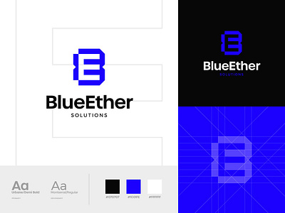 Blue Ether typography