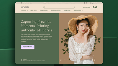 Photo Studio Web Design branding product design ui uiux ux web design