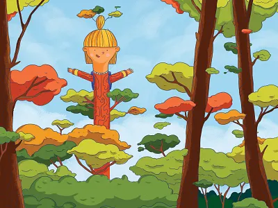 Evelyn the Tree book childrens book colorful drawing evelyn illustration photoshop trees