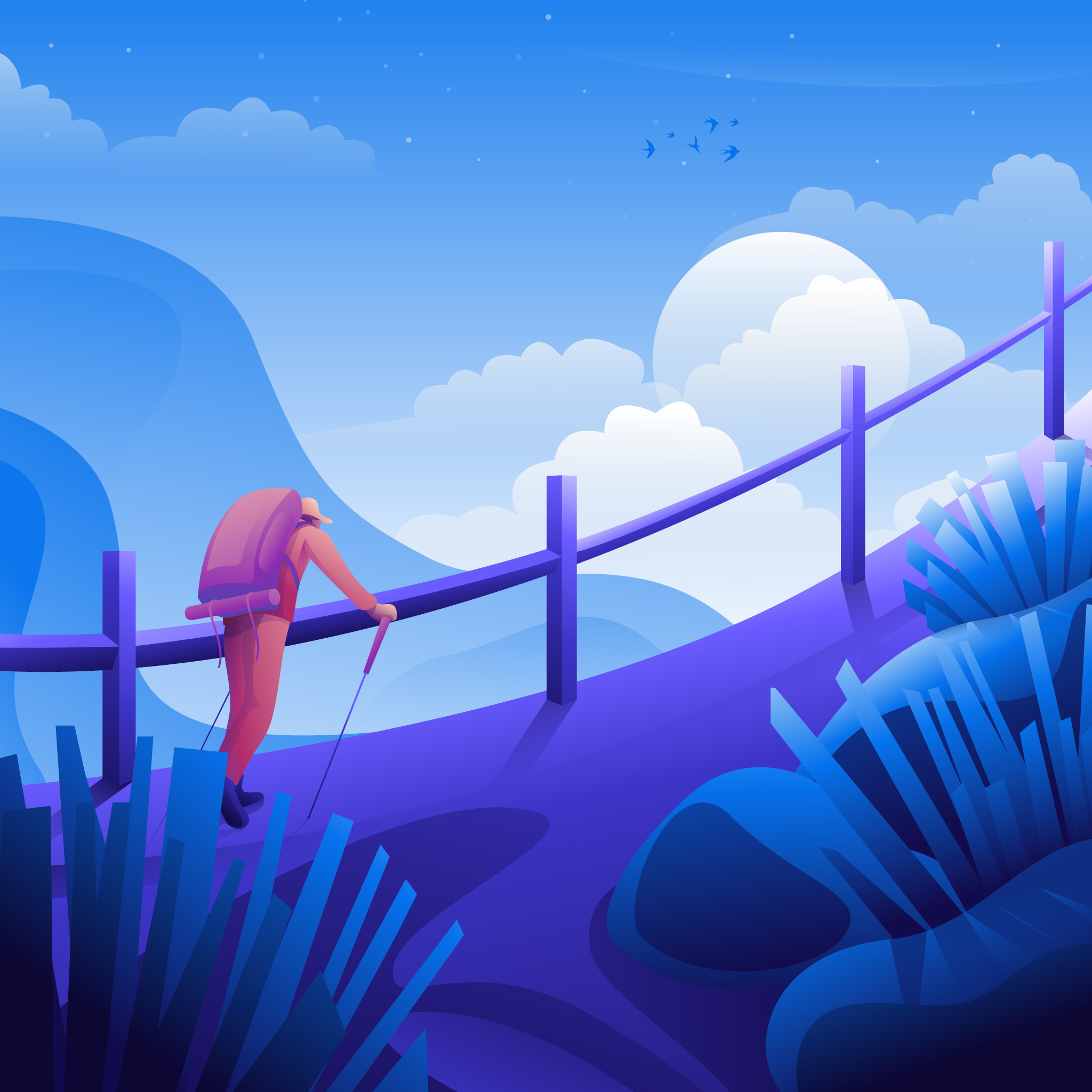 Example of Wellness & Nature Gradient Scenes 