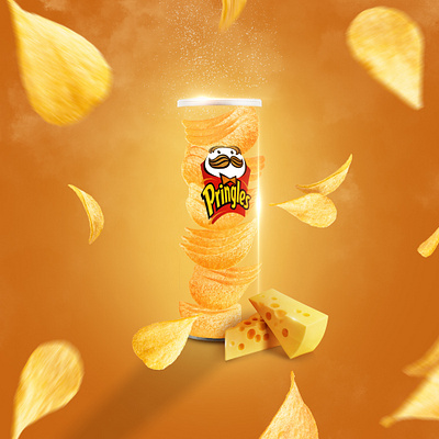 Pringles ad visual 3d ad advertising creative design graphic design illustration logo logodesigner manipulation vector