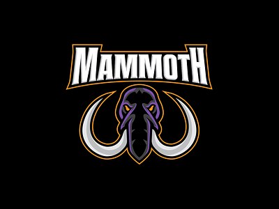 Mammoth Hockey branding design graphic design hockey illustration illustrator logo mammoth mastadon sports logo tusks vector