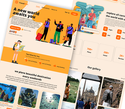 TravelBliss - Travel Agency design ui ux