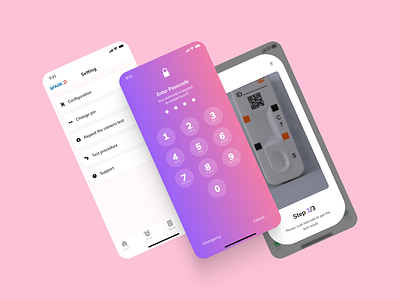 SparkD - Pin, Setting and scan adobe xd design designer dribbble figma hire minimalist mock up shot ui ux ux design