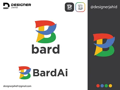 Google Bard Ai B Letter Modern Logo Design Concept 2023 ai logo alphabet logo artificial intelligence logo bard ai logo bard creative logo bard logo bard logo redesign bard new logo branding combination mark logo creative logo design google bard ai logo graphic design illustration language model logo letter b bard logo logo new logo vector