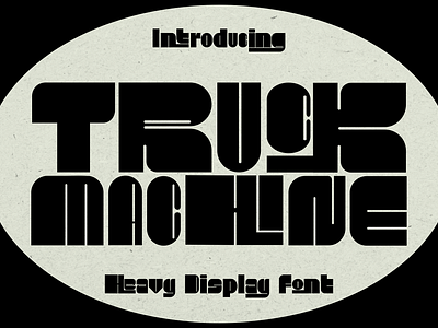 Free Display Font - Truck Machine heavy display modern font