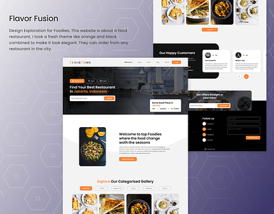 Restaurant Web Design designing restaurant ui ui design uiux ux web web design web page websites