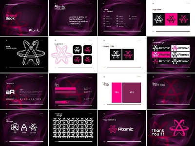 Atomic Brand Guidelines, Guide Book atomic brand brand book brand guide brand guide identity brand identity brand manual brandbook branding branding deck browser guidelines icon logo logo design logo style guide manual modern logo style guide styleguide