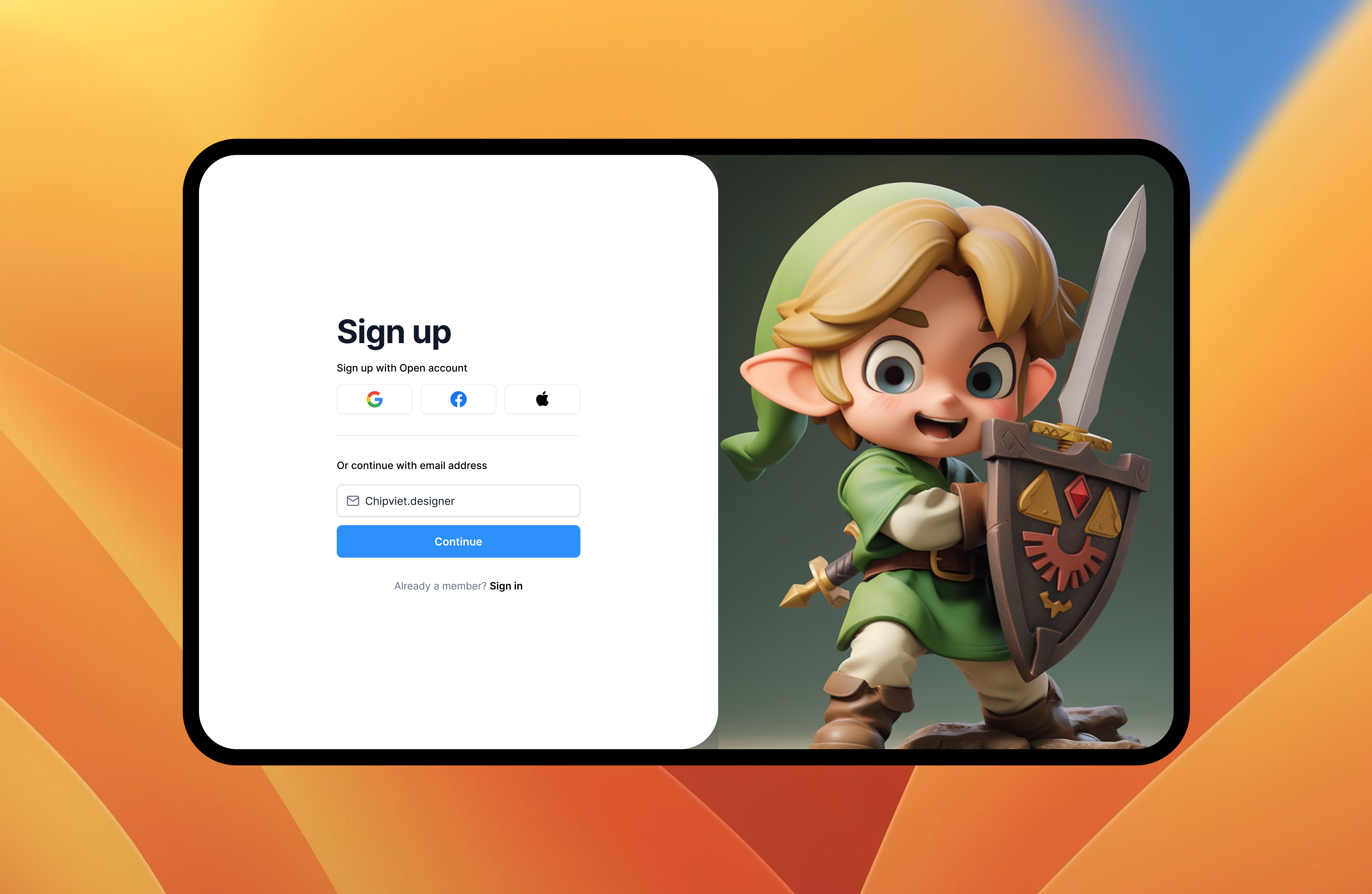 Arc - Onboarding ai anime cartoon charactor chat gpt design illustration login onboarding sign up testing ui ui design ux design web design
