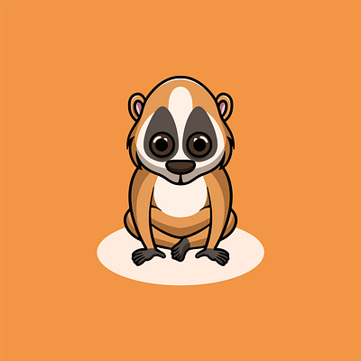 Cute Baby Slow Loris Meditation design graphic design positive vibes ui