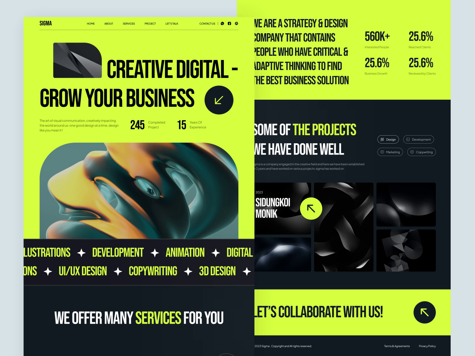 Sigma - Creative Agency Landing Page Animation by Iqbal musa for ...