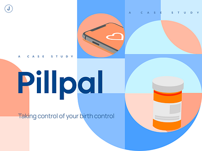 Pillpal animation blue case study figma flat graphic design illustration medical motion graphics orange pills ui