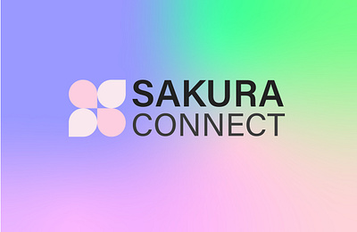 Sakura Connect app branding design graphic design illustration logo typography ui ux vector