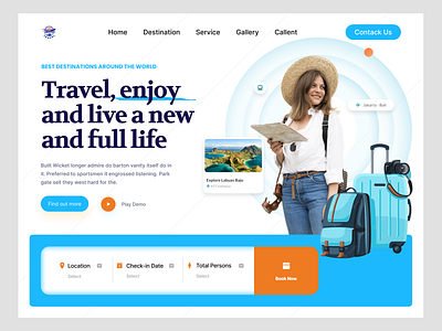 Travel Agency Landing Page UI adventure website animation hotel booking website landing page tour website travel agency travel web design travel website travelling website ui uiux ux vacation web design website design