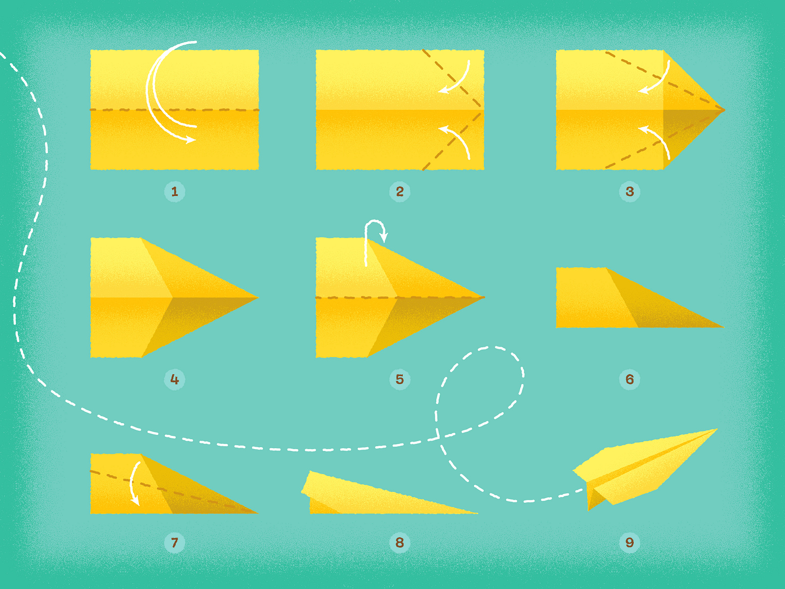 how-to-make-a-paper-airplane-diagram-by-chris-rooney-on-dribbble