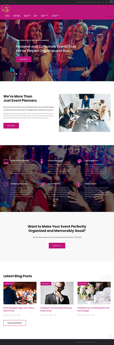 Event Planning Website design graphic design ui ux website wordpress