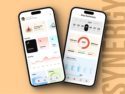 Wellness App app design dietapp fitness foodapp manageday simple ui ux