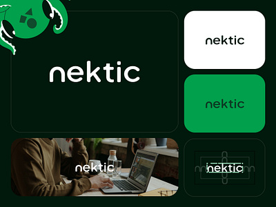 Nektic Logo brand branding design graphic design illustration logo nektic ui