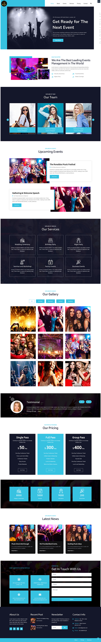 Event Planning Website design graphic design ui ux website wordpress