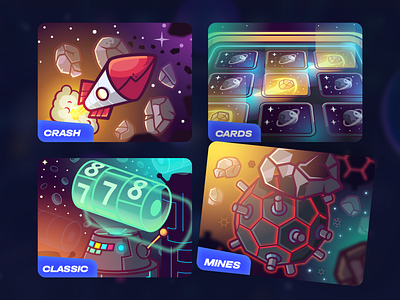 UP-X Redesign – Gaming Thumbnails banners cards casino classic cover crash design gambling game design games gaming graphic design graphics icons illustration library mines preview thumbnail web design