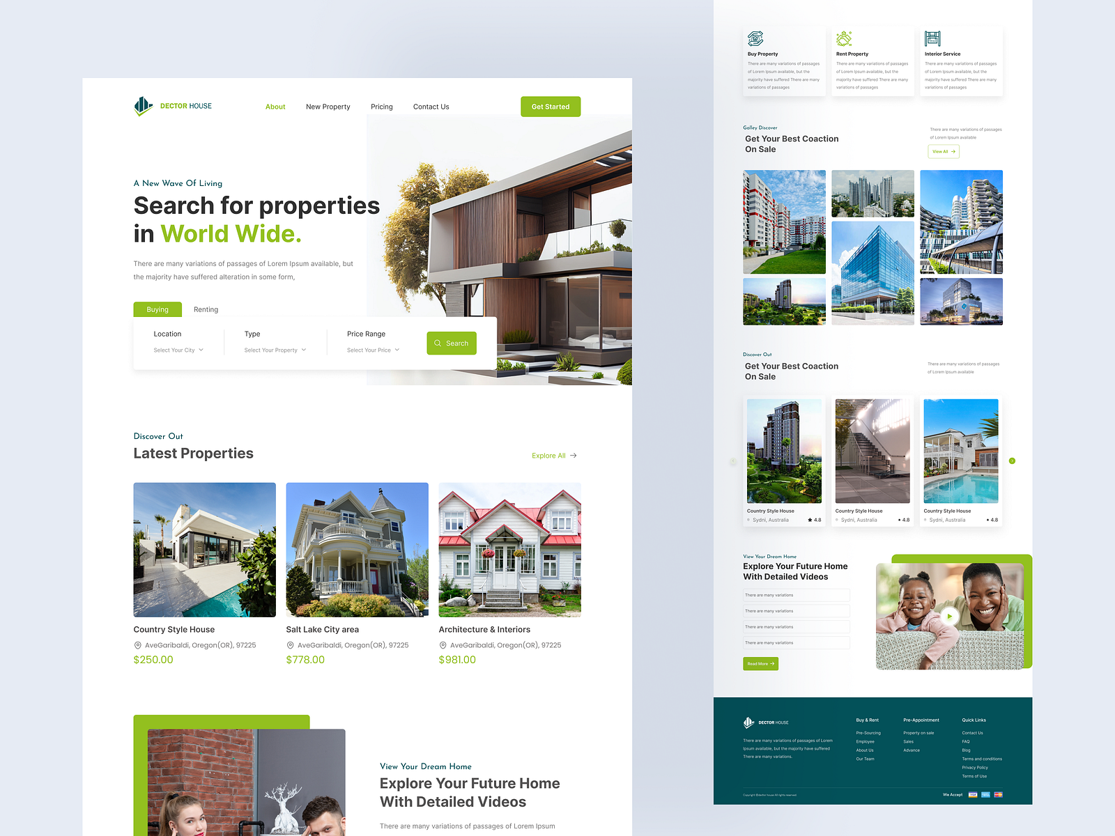 Property and Apartment Landing Page by Habibur Rahman on Dribbble