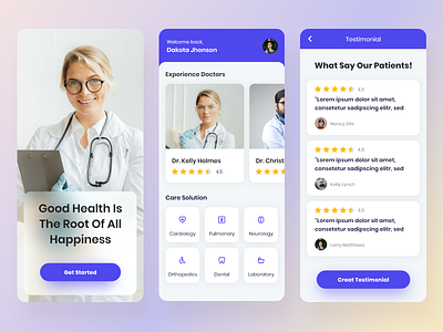 Salud - Health Care Solutions App doctor mobile patient product design uidesigner