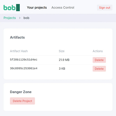 Bob build platform app design ui