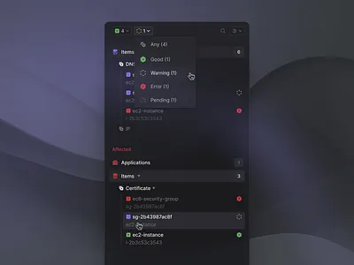 Sidebar components for Overmind accordion components context menu dashboard design system developer tools dropdown health icons interface kit popup product design sections sidebar states status ui ux web design