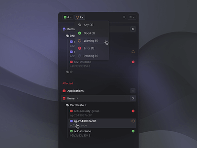Sidebar components for Overmind accordion components context menu dashboard design system developer tools dropdown health icons interface kit popup product design sections sidebar states status ui ux web design