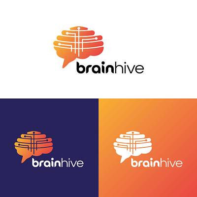 BrainHive design graphic design logo vector