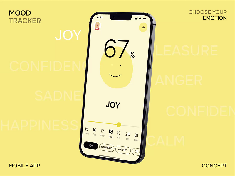 Mood Tracker Mobile App (iOS, Android)