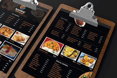 Sparkling Canteen Restaurant menu design. brand identity branding design graphic design illustration menu design mockup