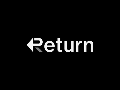 Return wordmark logo arrow creative design graphic design icon logo minimal return simple wordmark