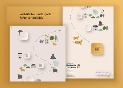 Website for Kids cute kids kinder kindergarten web webdesign website yellow